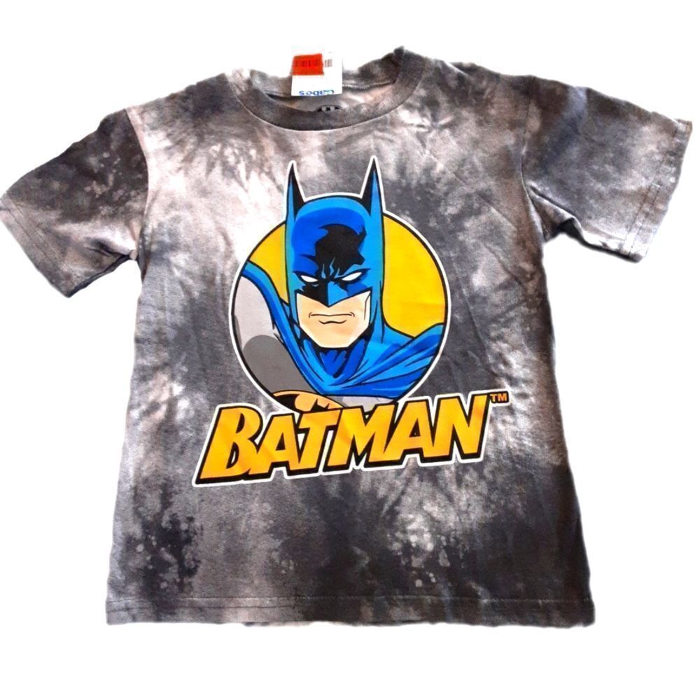 Batman‎ T-Shirt Authentic Short-Sleeved Tie-Dye Kids Size 5/6